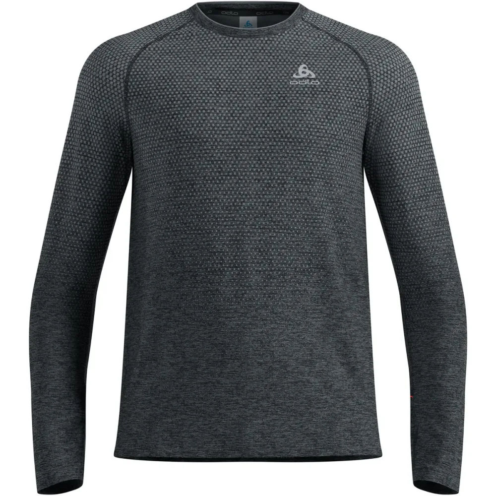 Odlo Essential Seamless Langarm-Laufshirt für Herren - Training, Running - grau, XXL