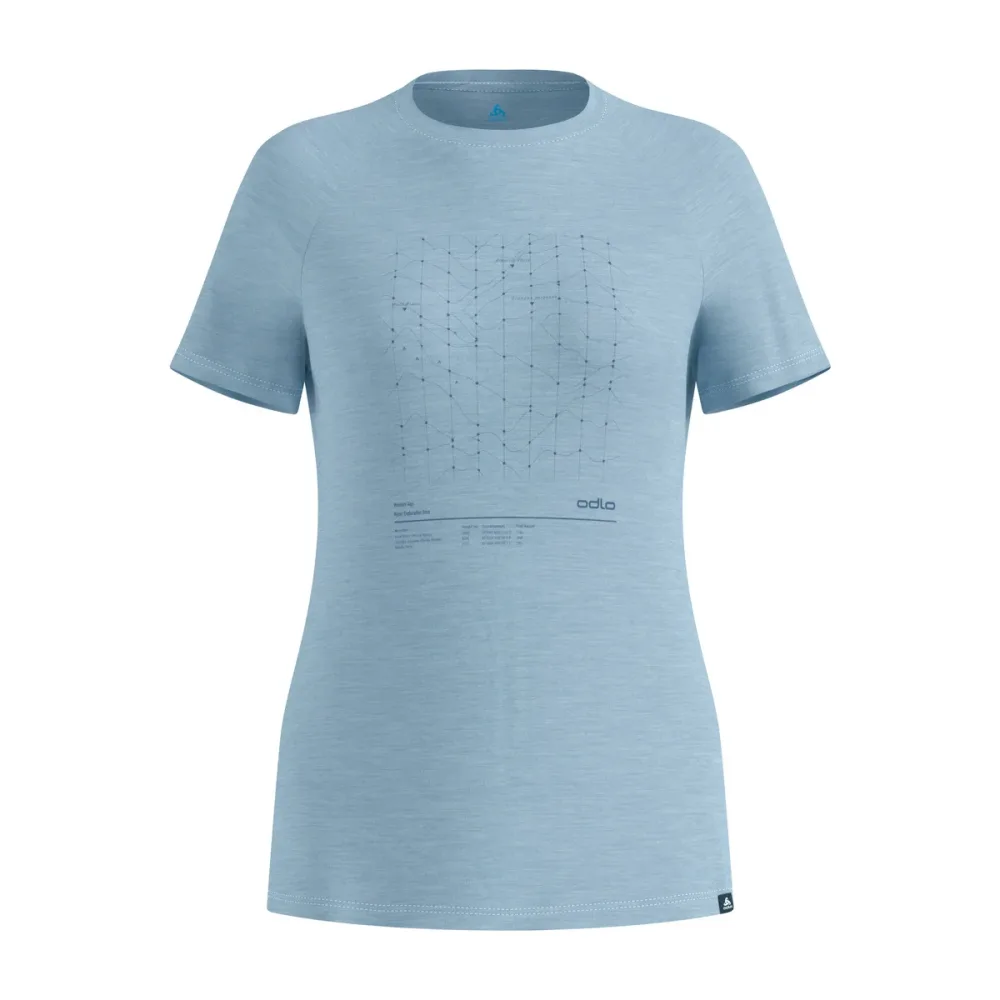 Odlo Damen Merino Tencel Hyper Map T-Shirt