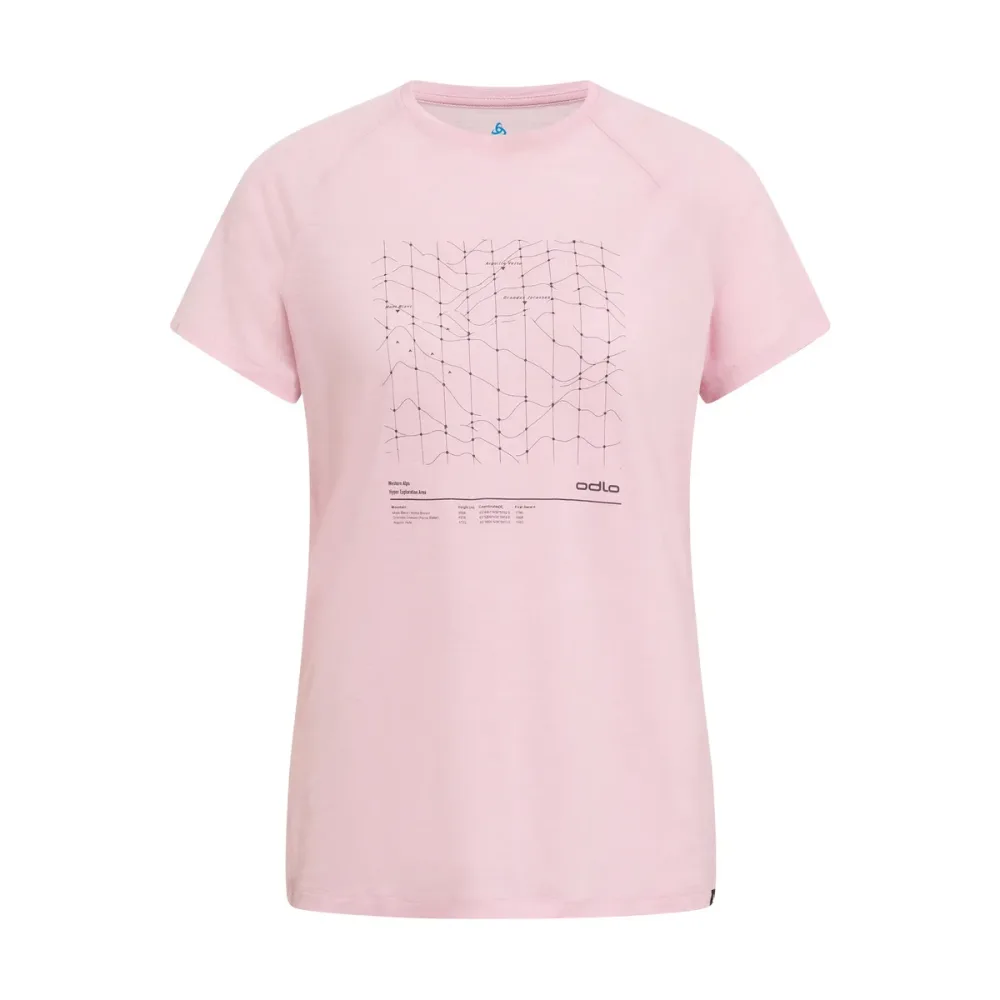Odlo Damen Merino Tencel Hyper Map T-Shirt