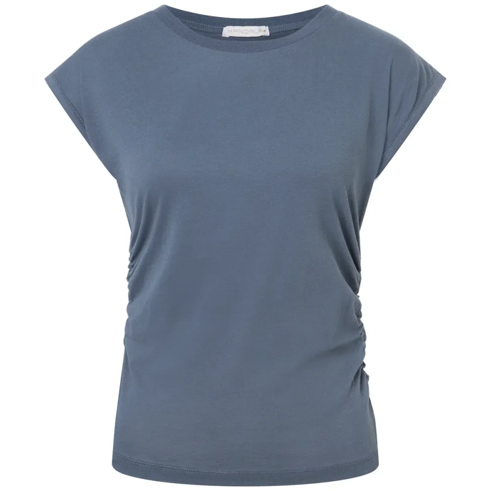 Mandala Damen Side Ruffled T-Shirt