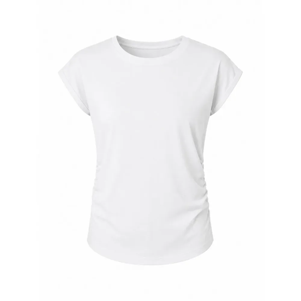 Mandala Damen Side Ruffled T-Shirt