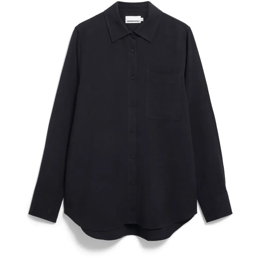 Armedangels Damen Linen Blend Bluse