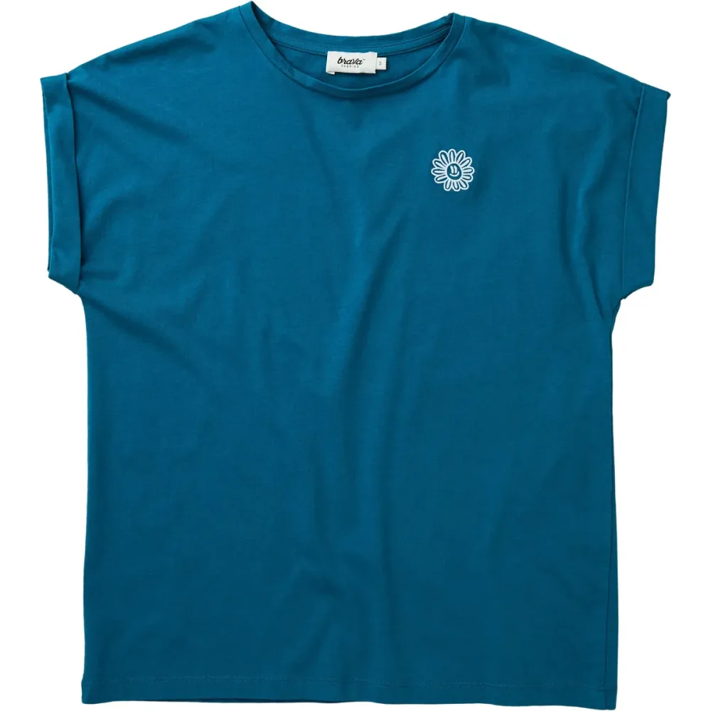 Brava Fabrics Damen Asis Percales Daisy Scoop T-Shirt
