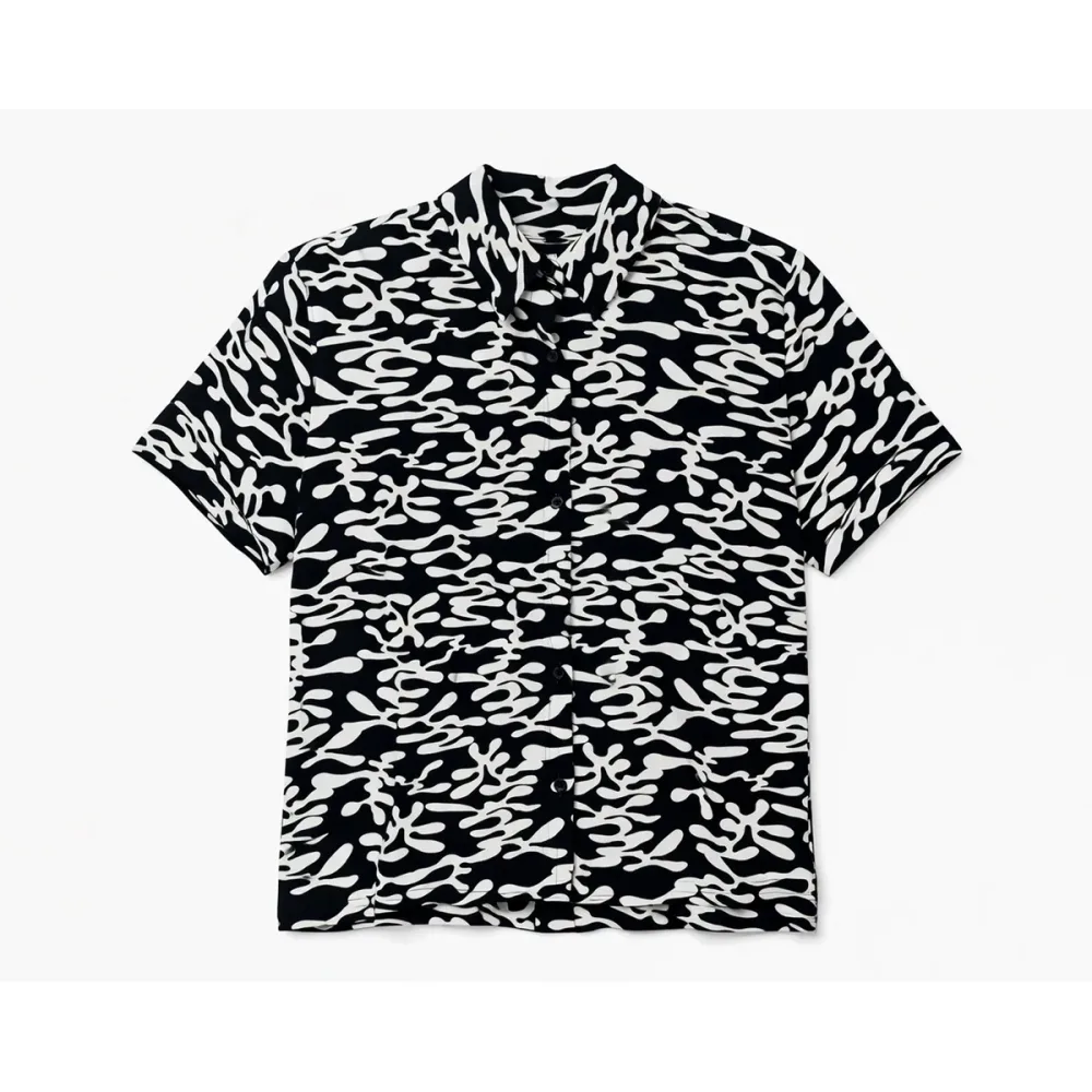 Mazine Damen Printed Crinkle Bluse