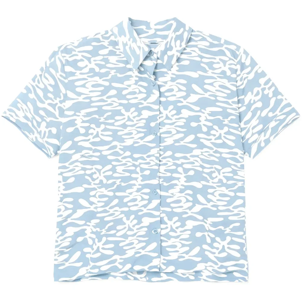 Mazine Damen Printed Crinkle Bluse