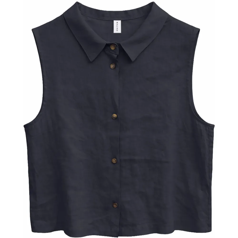 Mazine Damen Sleeveless Linen Bluse