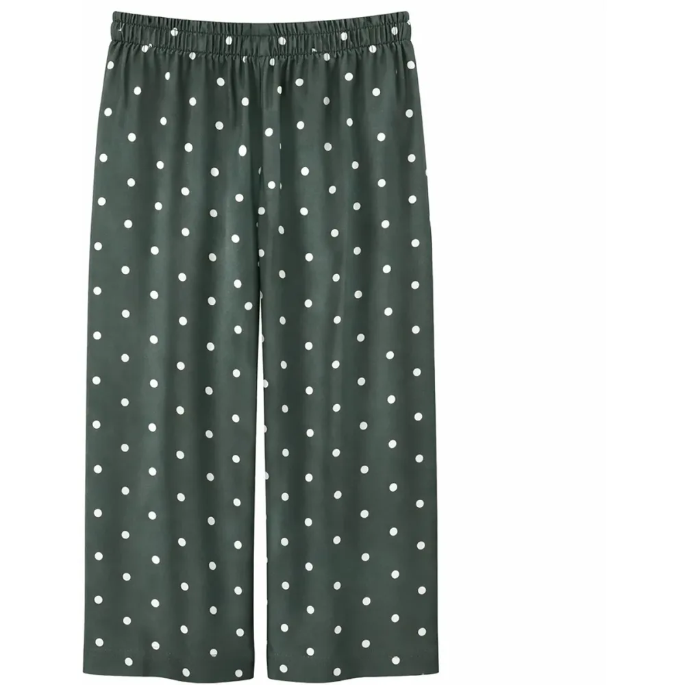 Mazine Damen Printed Wide Leg Viscose Hose