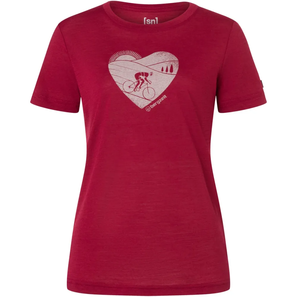 Super.Natural Damen Bergzeit Bike Heart T-Shirt