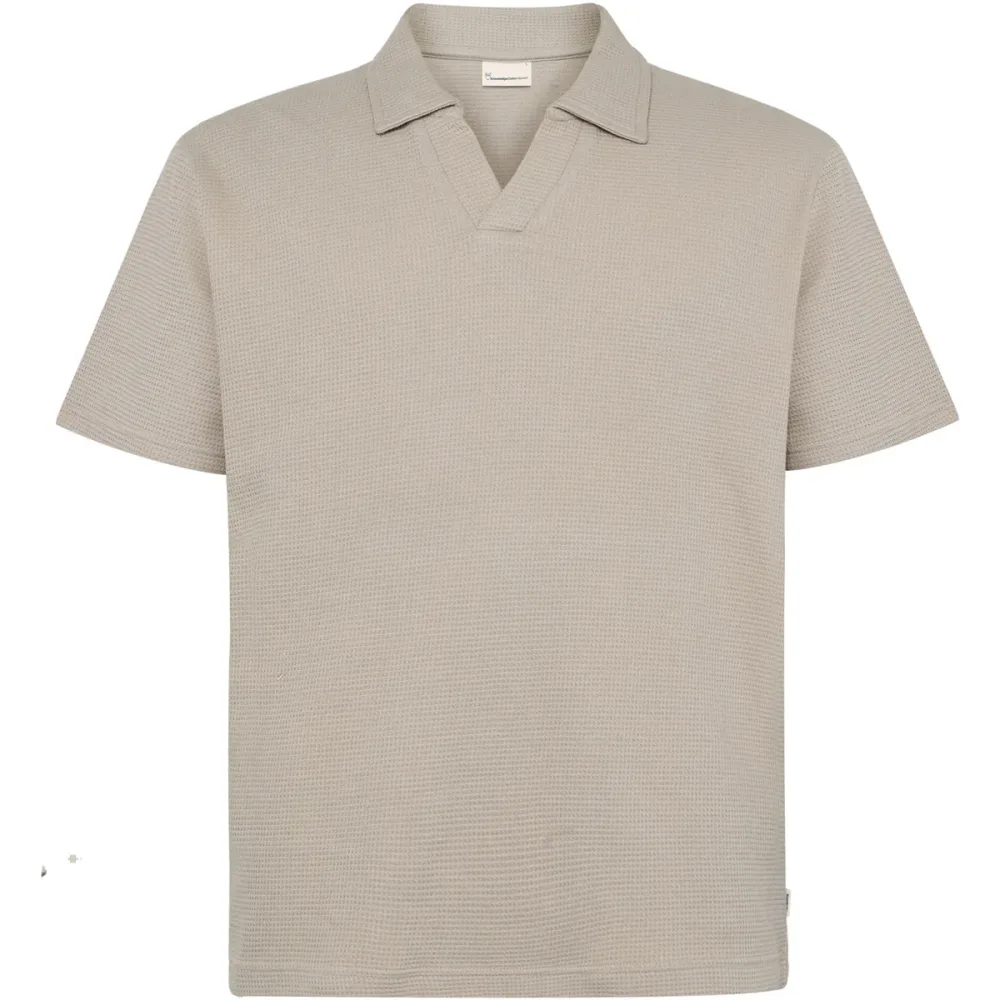 KnowledgeCotton Apparel Herren Waffle Polo T-Shirt