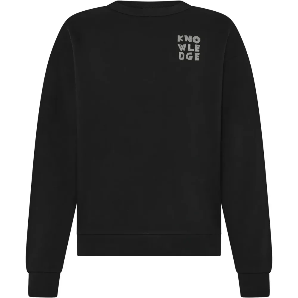 KnowledgeCotton Apparel Herren Flock Print Crew Neck Pullover