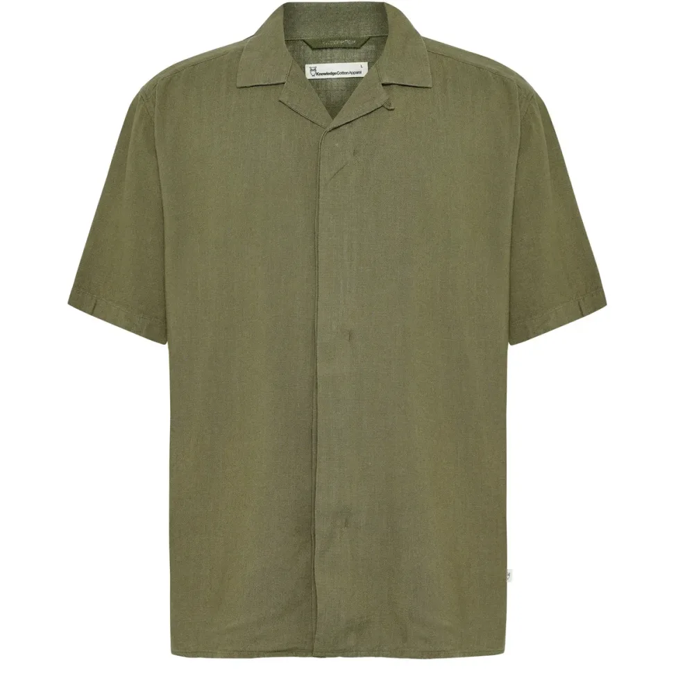 KnowledgeCotton Apparel Herren Linen-Mix Hemd