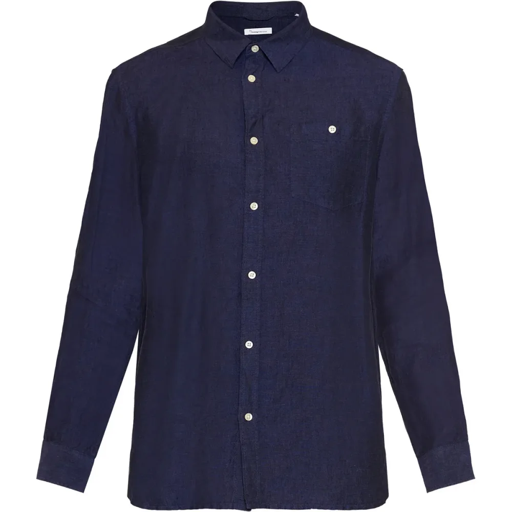 KnowledgeCotton Apparel Herren Linen Hemd