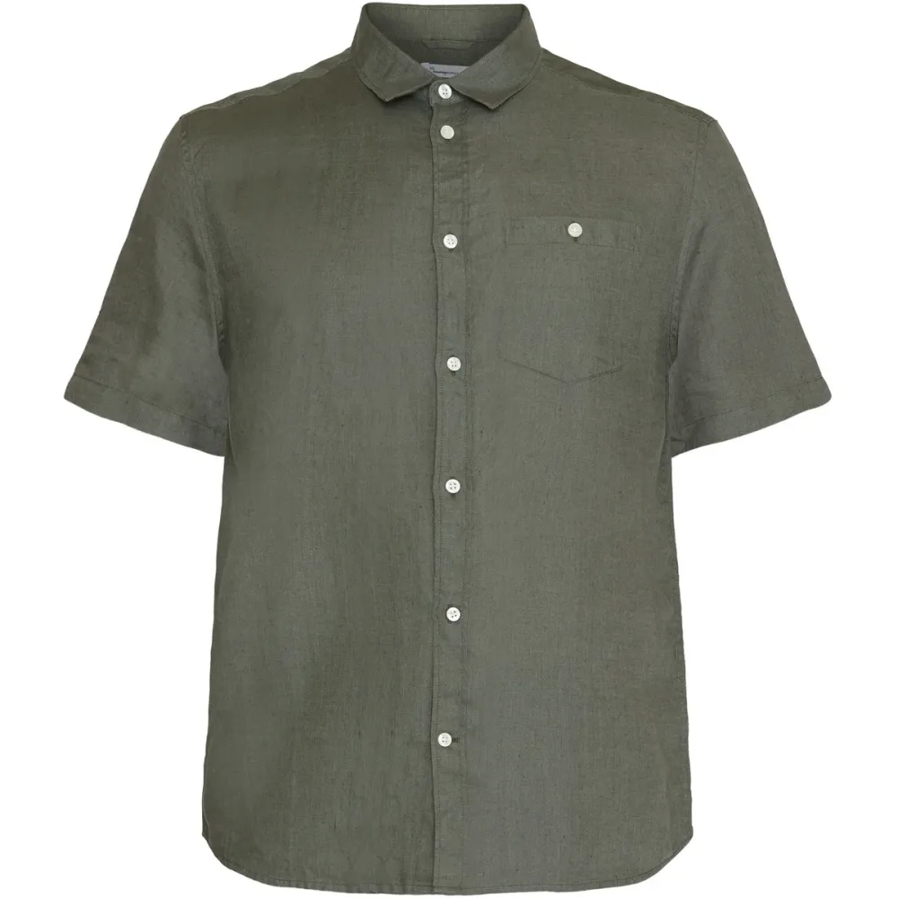 KnowledgeCotton Apparel Herren Linen Hemd