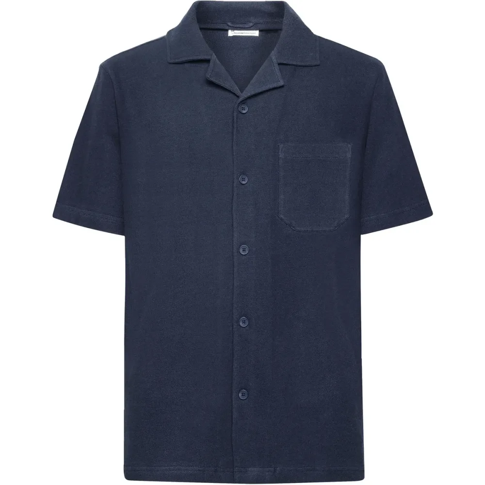 KnowledgeCotton Apparel Herren Box Fit Bouclé Hemd