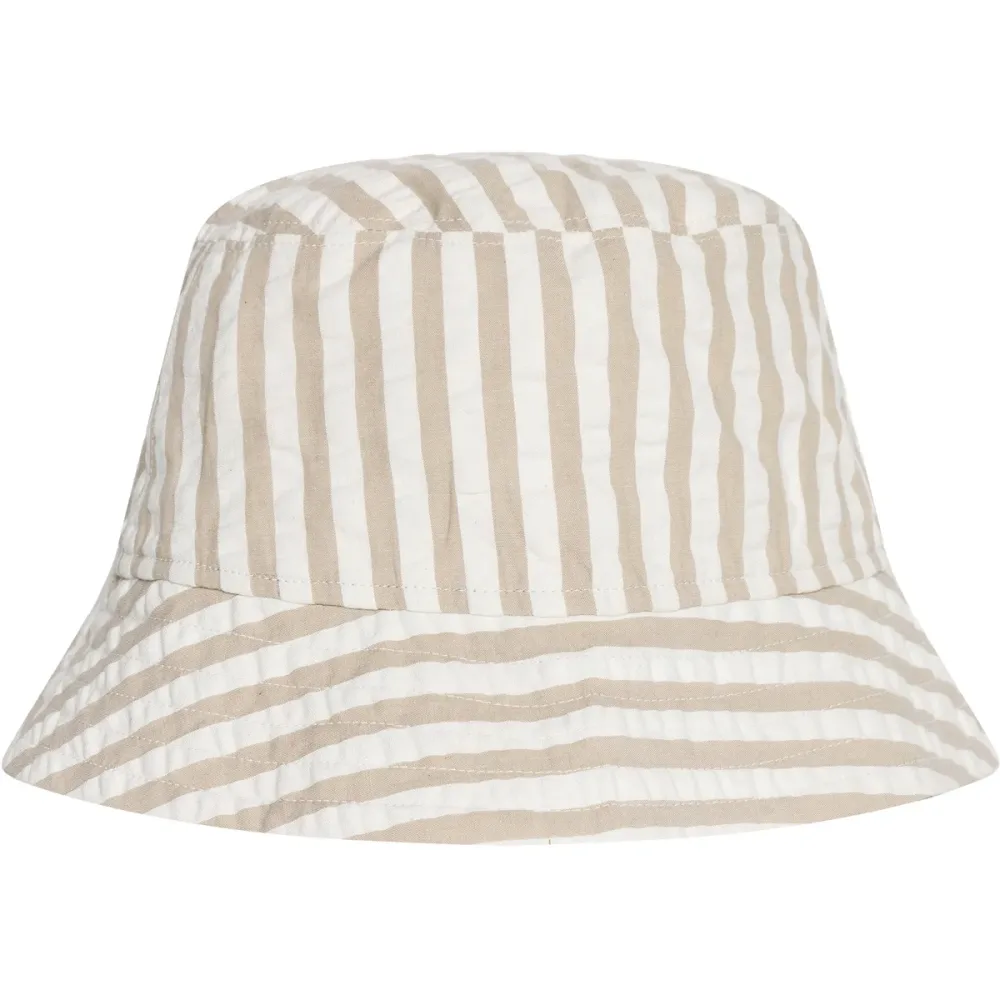 KnowledgeCotton Apparel Seersucker Stripe Bucket Hut