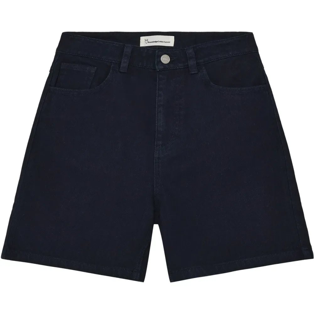 KnowledgeCotton Apparel Damen Gale Straight Mid-Rise Twill Shorts