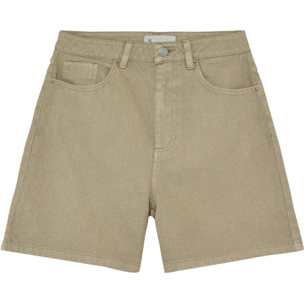 KnowledgeCotton Apparel Damen Gale Straight Mid-Rise Twill Shorts