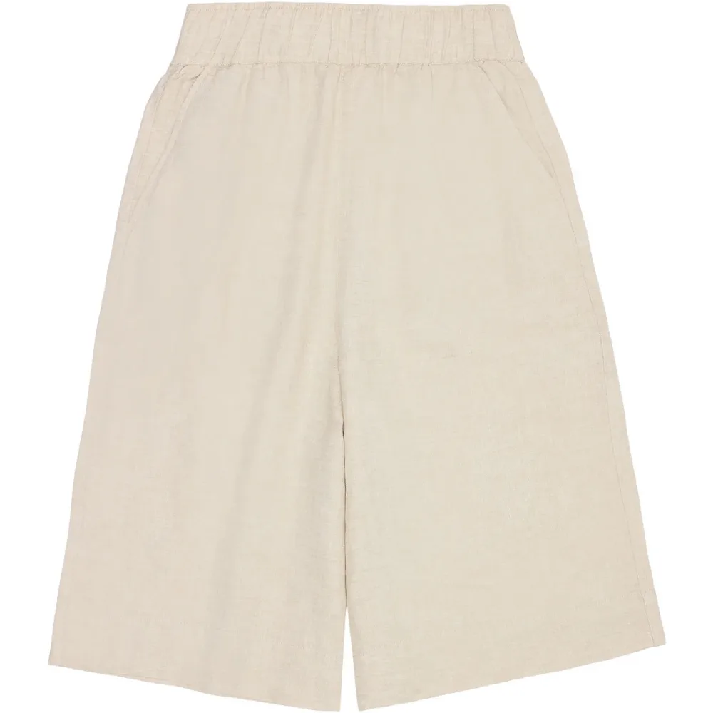 KnowledgeCotton Apparel Damen Eve Culotte High-Rise Wide Linen Shorts