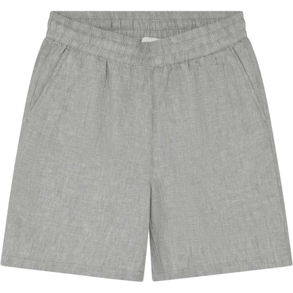 KnowledgeCotton Apparel Damen Posey Wide Mid-Rise Linen Shorts