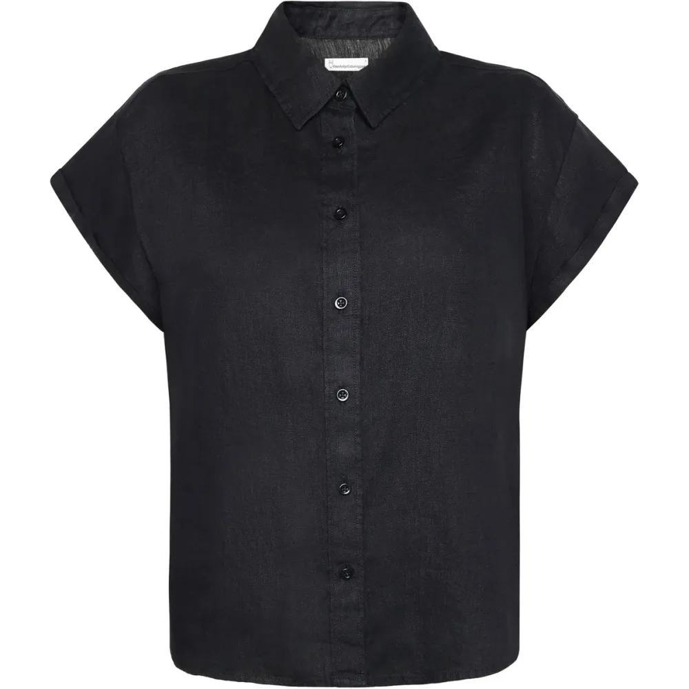 KnowledgeCotton Apparel Damen Aster Fold Up Linen Bluse