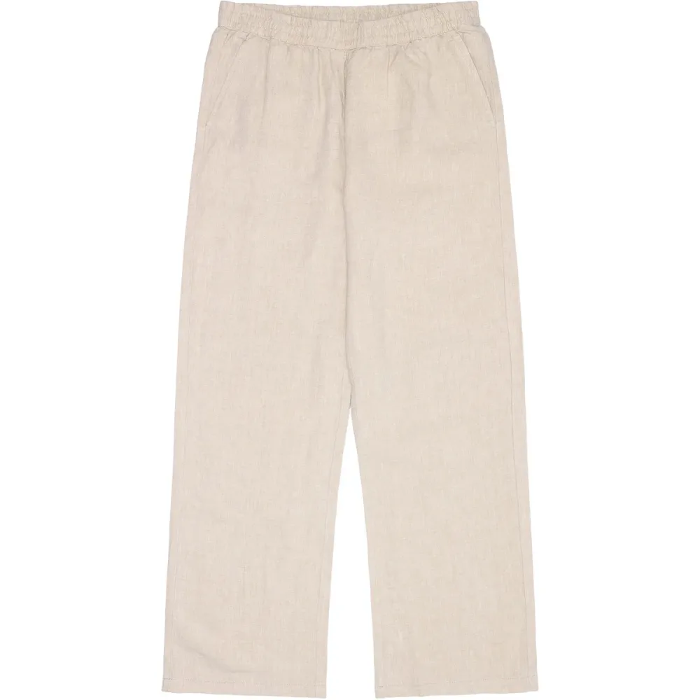 KnowledgeCotton Apparel Damen Posey Wide Mid-Rise Linen Hose