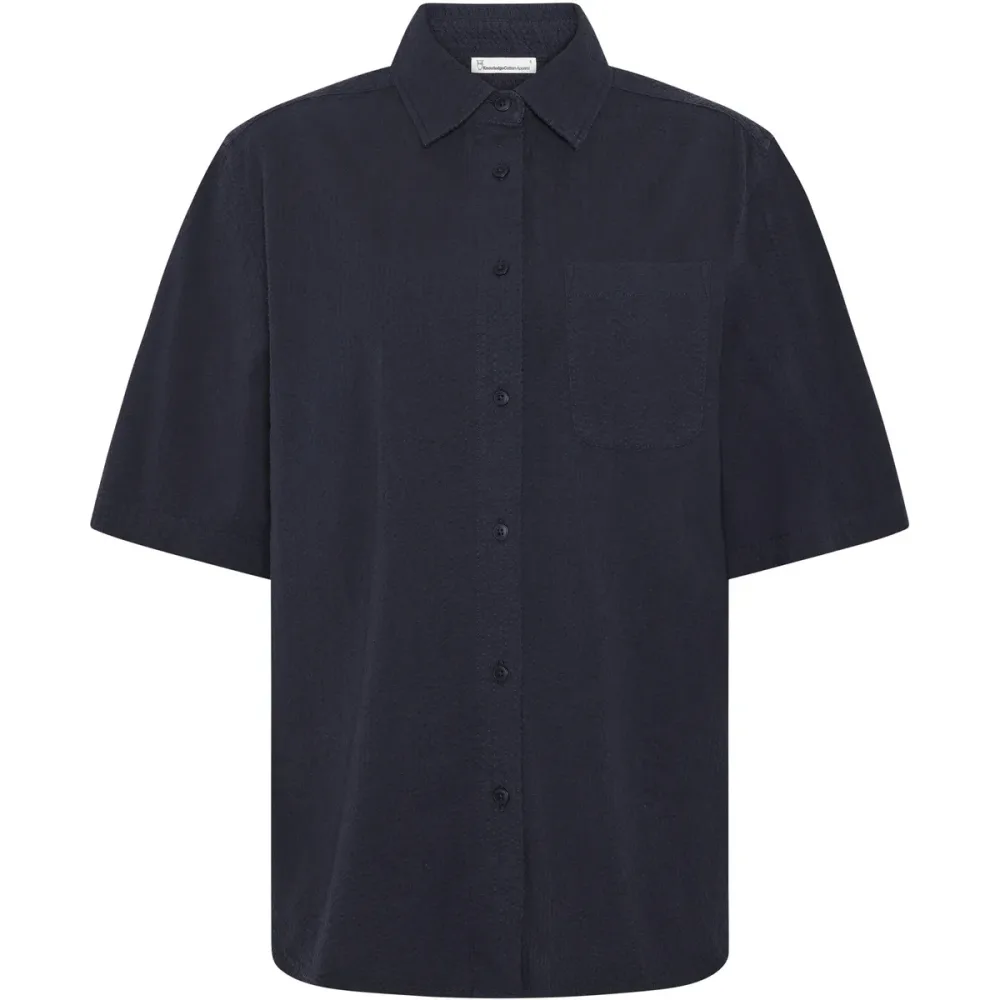 KnowledgeCotton Apparel Damen Seersucker Bluse