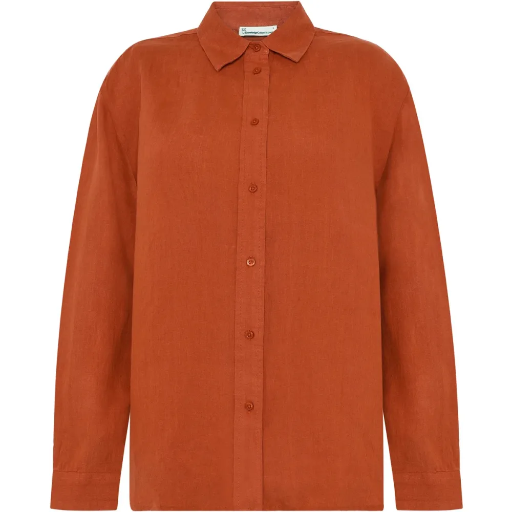 KnowledgeCotton Apparel Damen Loose Linen Bluse