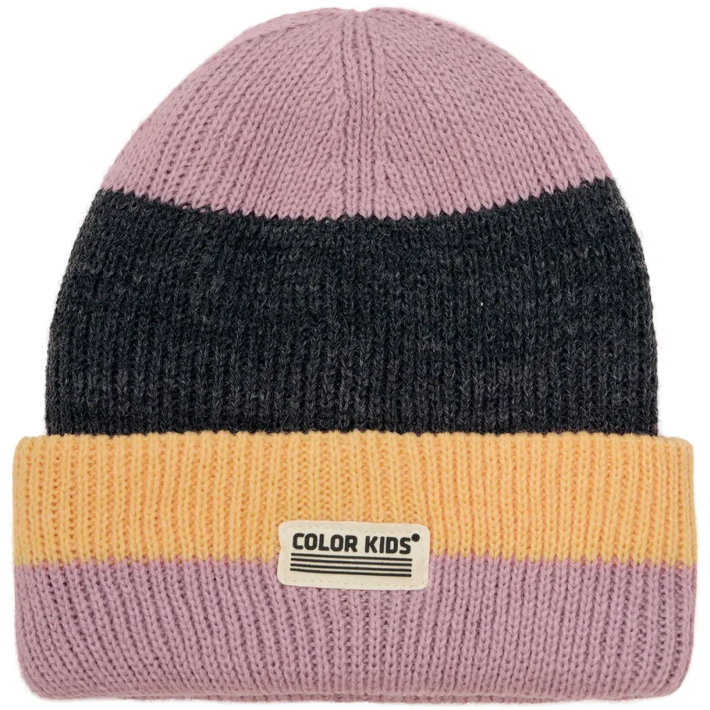 Color Kids Kinder Wool & Contrast Mütze