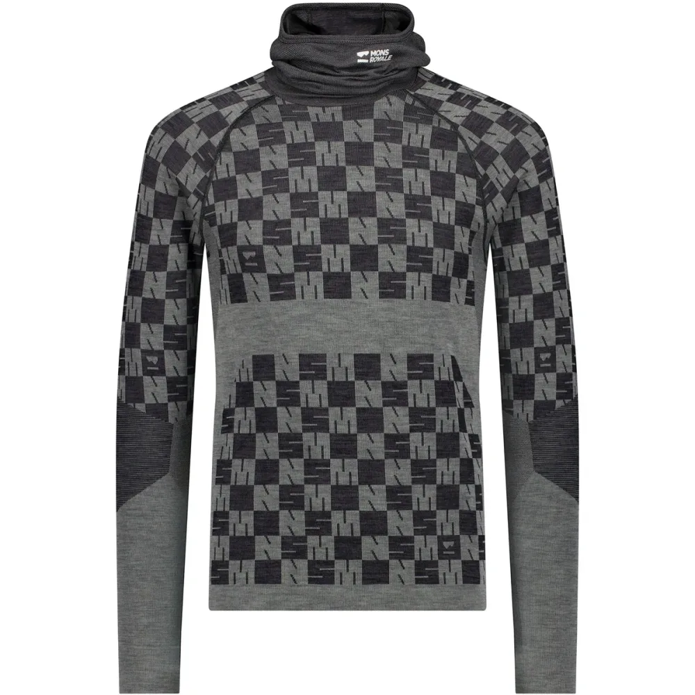 Mons Royale Herren Ascender Merino Seamless Hoodie Longsleeve