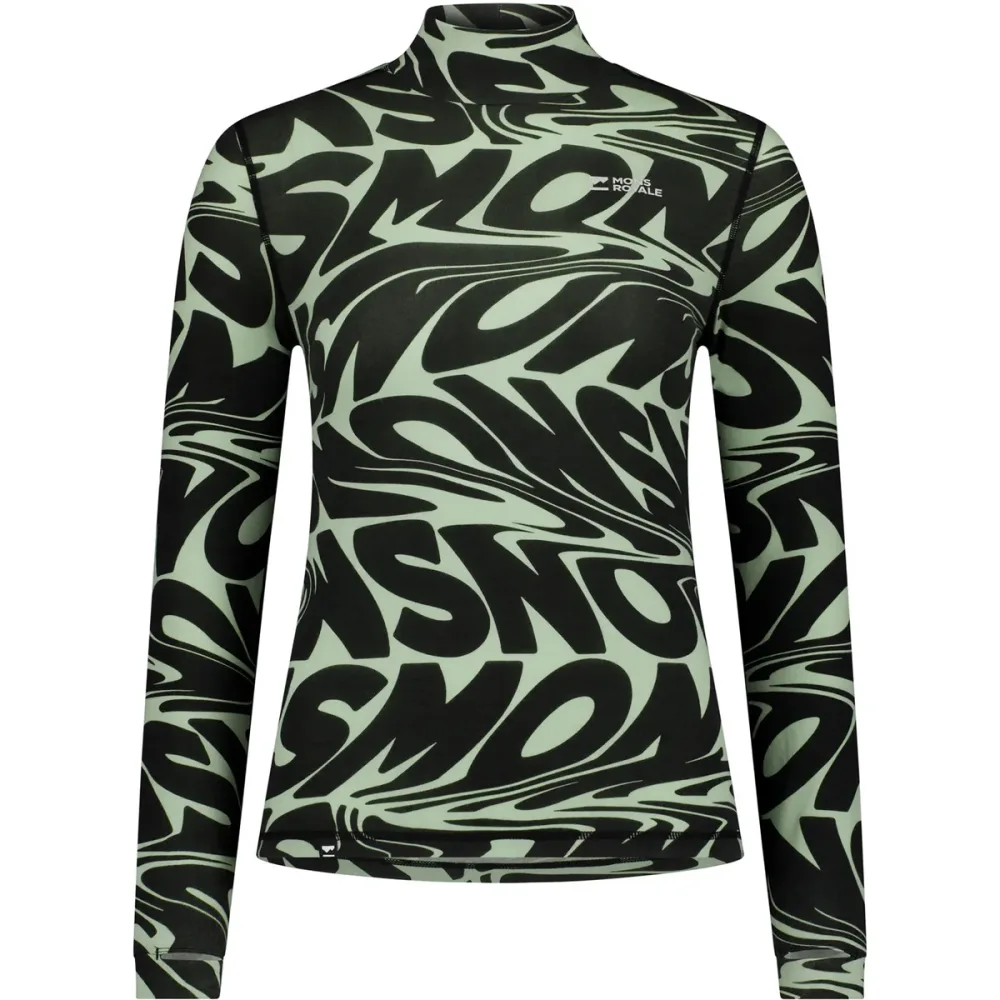 Mons Royale Damen Cascade Merino Mock Neck Longsleeve