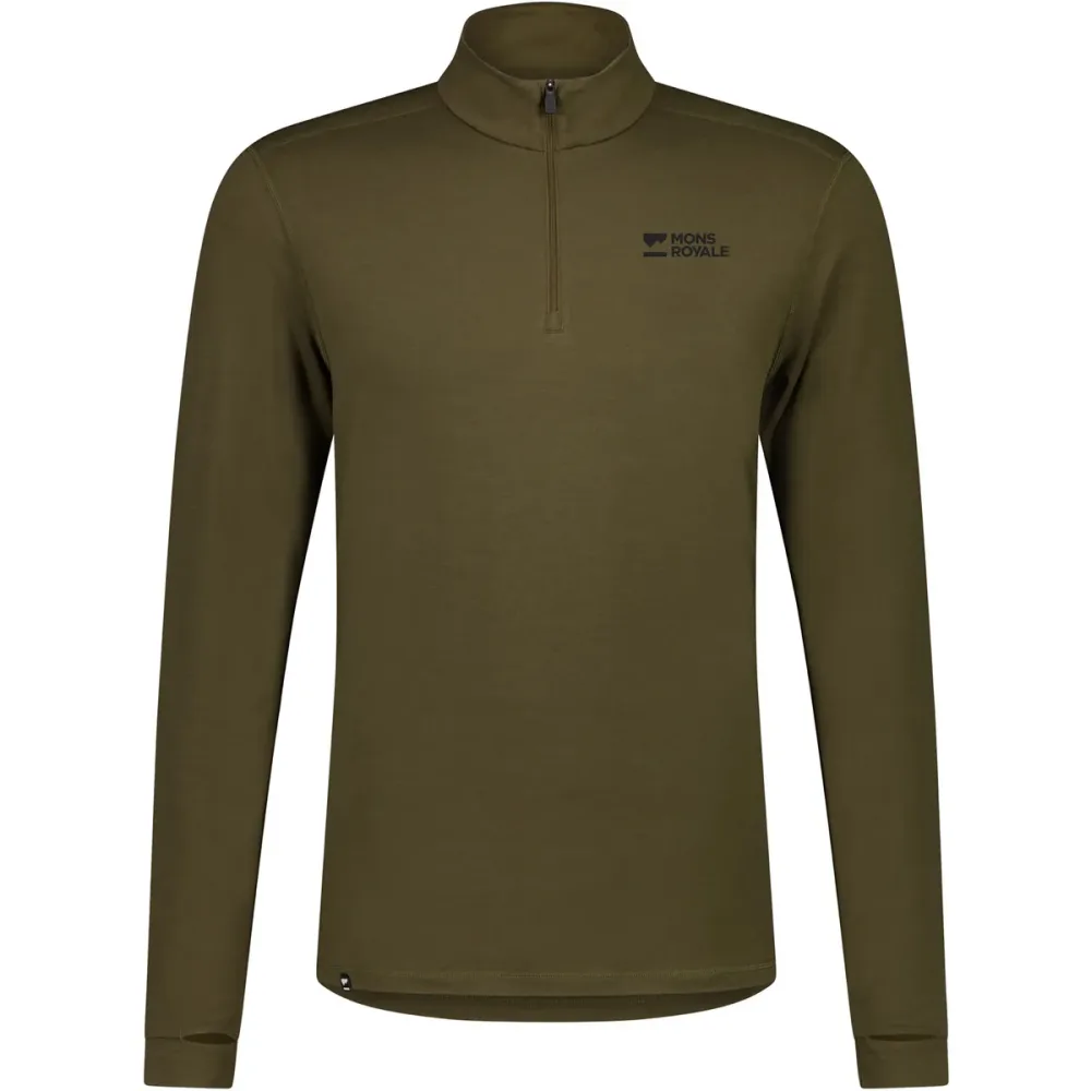 Mons Royale Herren Cascade Merino 1/4 Zip Longsleeve