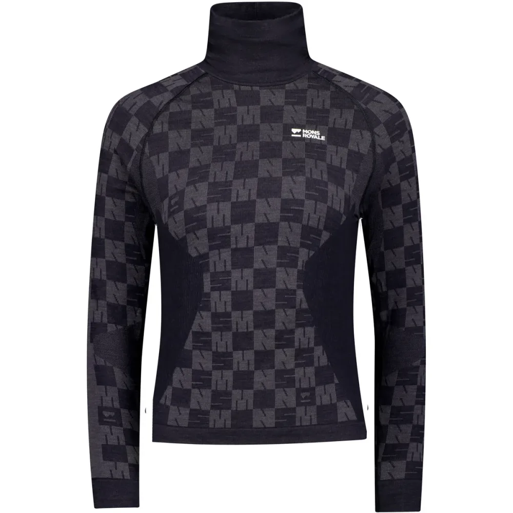 Mons Royale Damen Ascender Merino Seamless Mock Longsleeve