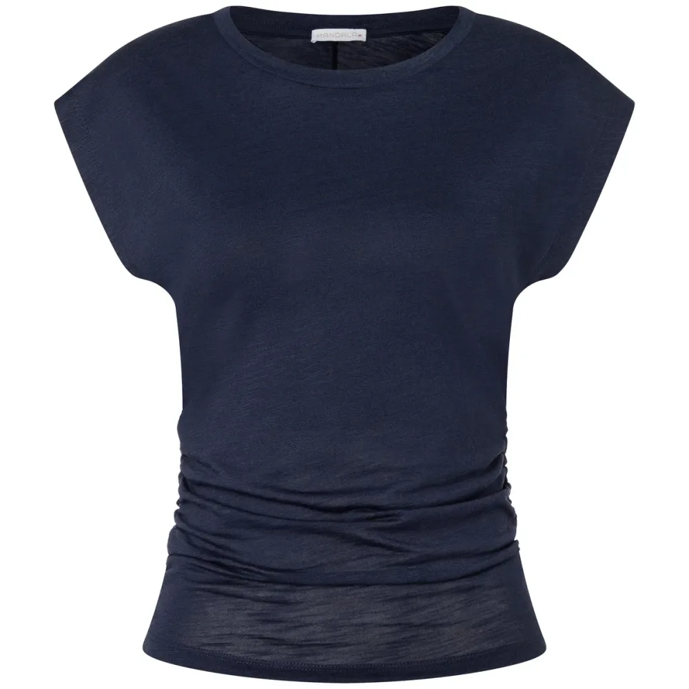 Mandala Damen Side Ruffled T-Shirt