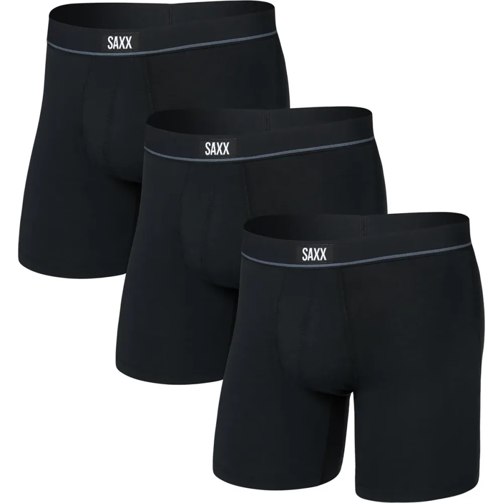 Saxx Underwear Herren Essential Cotton Brief Fly 3er Pack Boxer