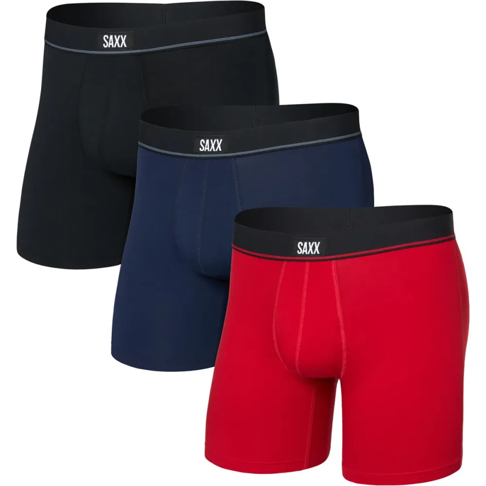 Saxx Underwear Herren Essential Cotton Brief Fly 3er Pack Boxer