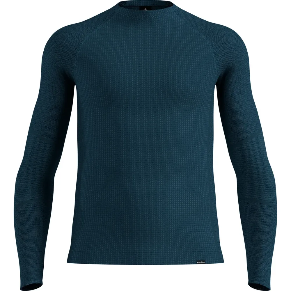 Odlo Herren Seamless Performance Wool Crew Longsleeve