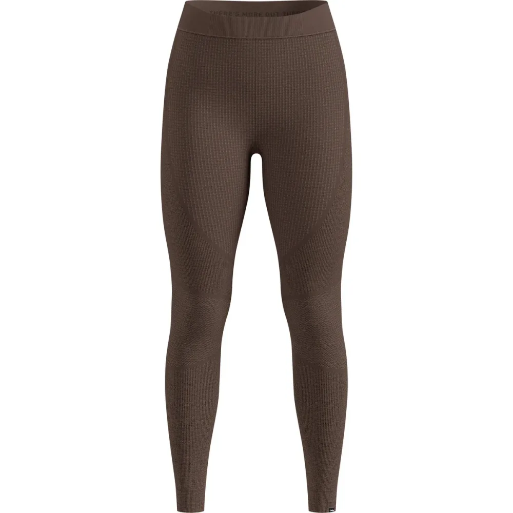 Odlo Seamless Performance Wool Base Layer Tights für Damen - Wandern, Skilanglauf - braun, XS