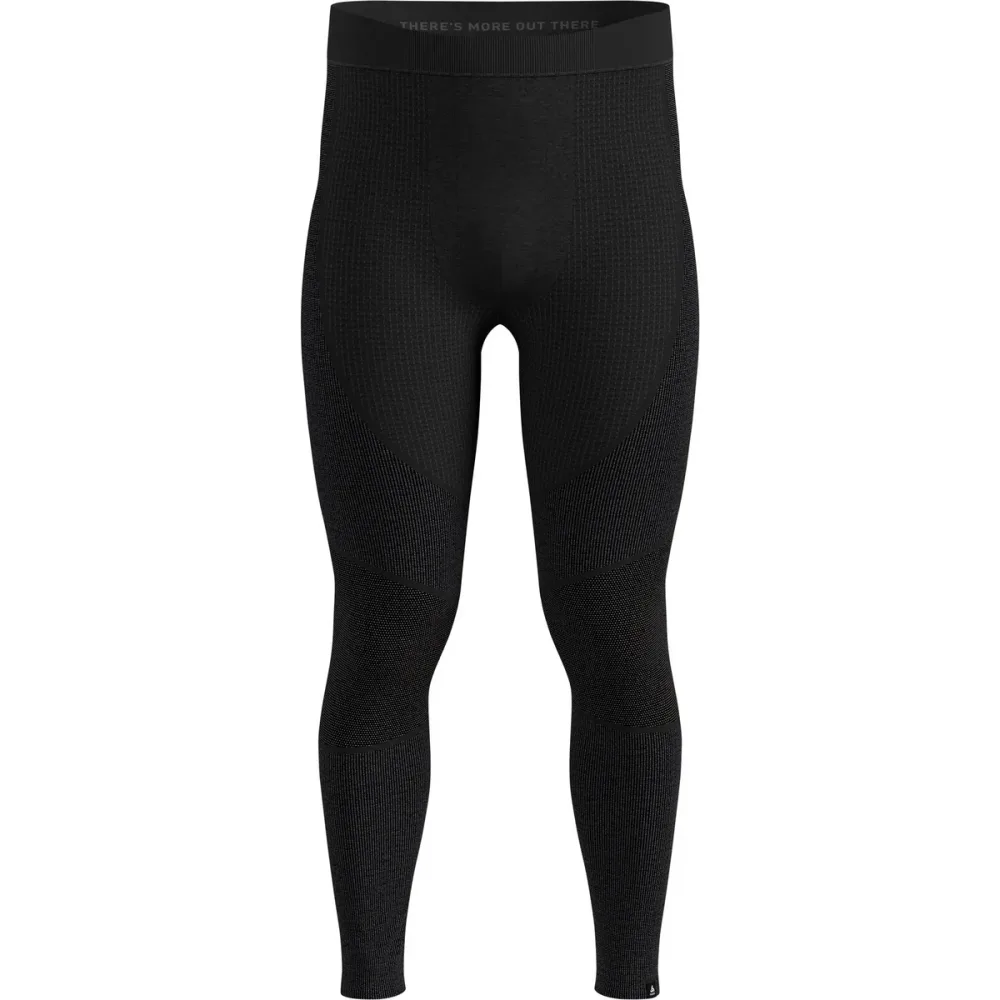 Odlo Seamless Performance Wool Base Layer Tights für Herren - Wandern, Skilanglauf - schwarz, S