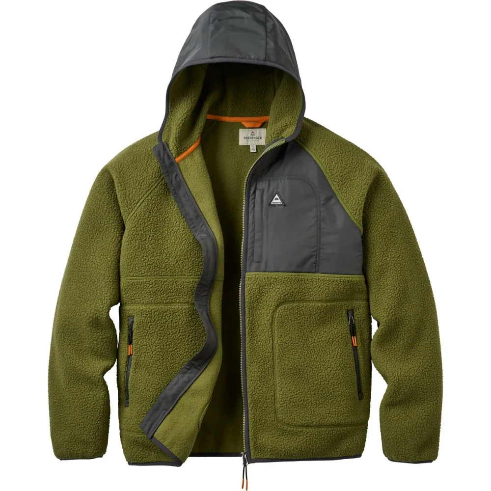 Passenger Herren Offgrid Sherpa Fleece Hoodie Jacke