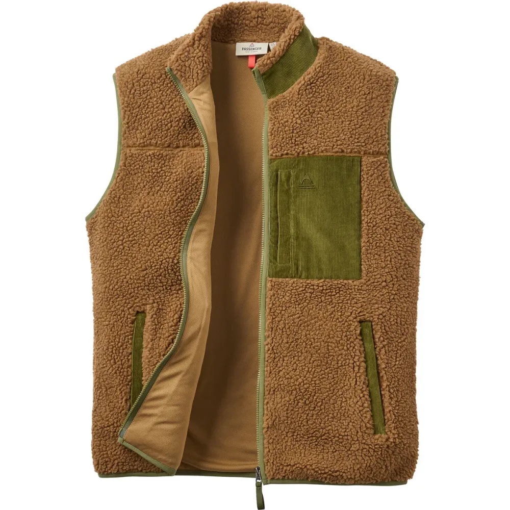 Passenger Herren Trekker Deep Pile Sherpa Weste