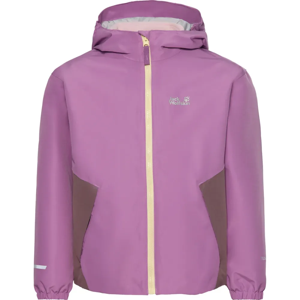 Jack Wolfskin Iceland 3in1 Kinder Outdoorjacke Rosa, , Größe: 128