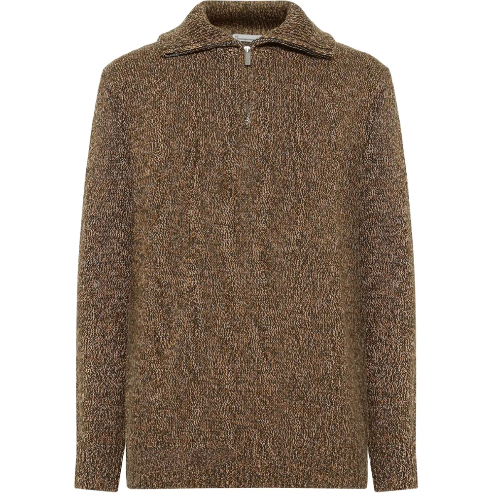 KnowledgeCotton Apparel Herren Quater Zip Pullover