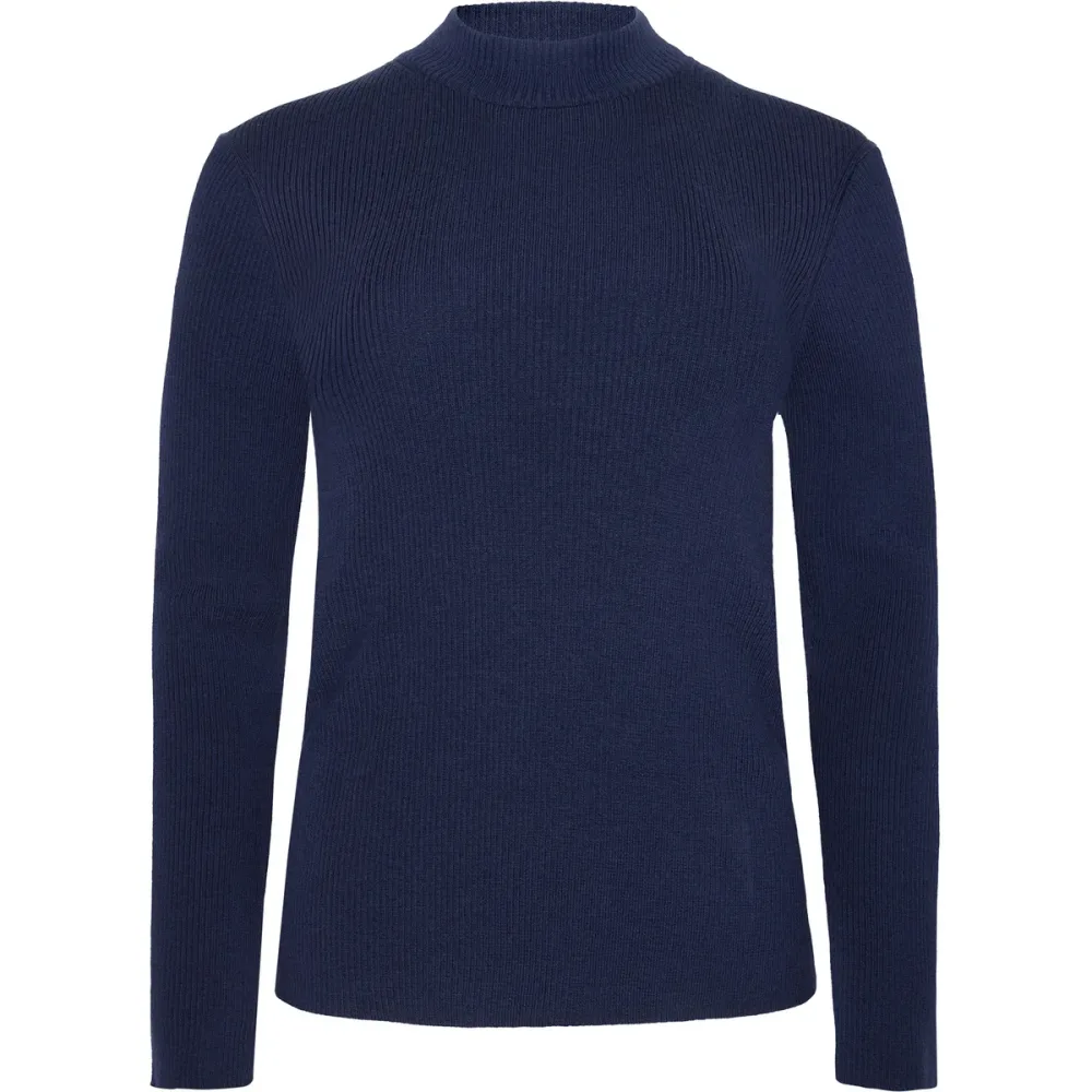 KnowledgeCotton Apparel Damen Merino Rib Mock Neck Longsleeve