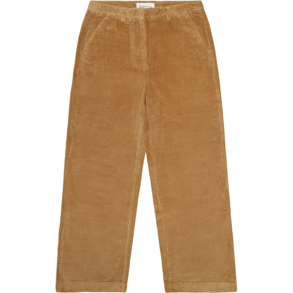KnowledgeCotton Apparel Damen Bora Wide Corduroy Hose