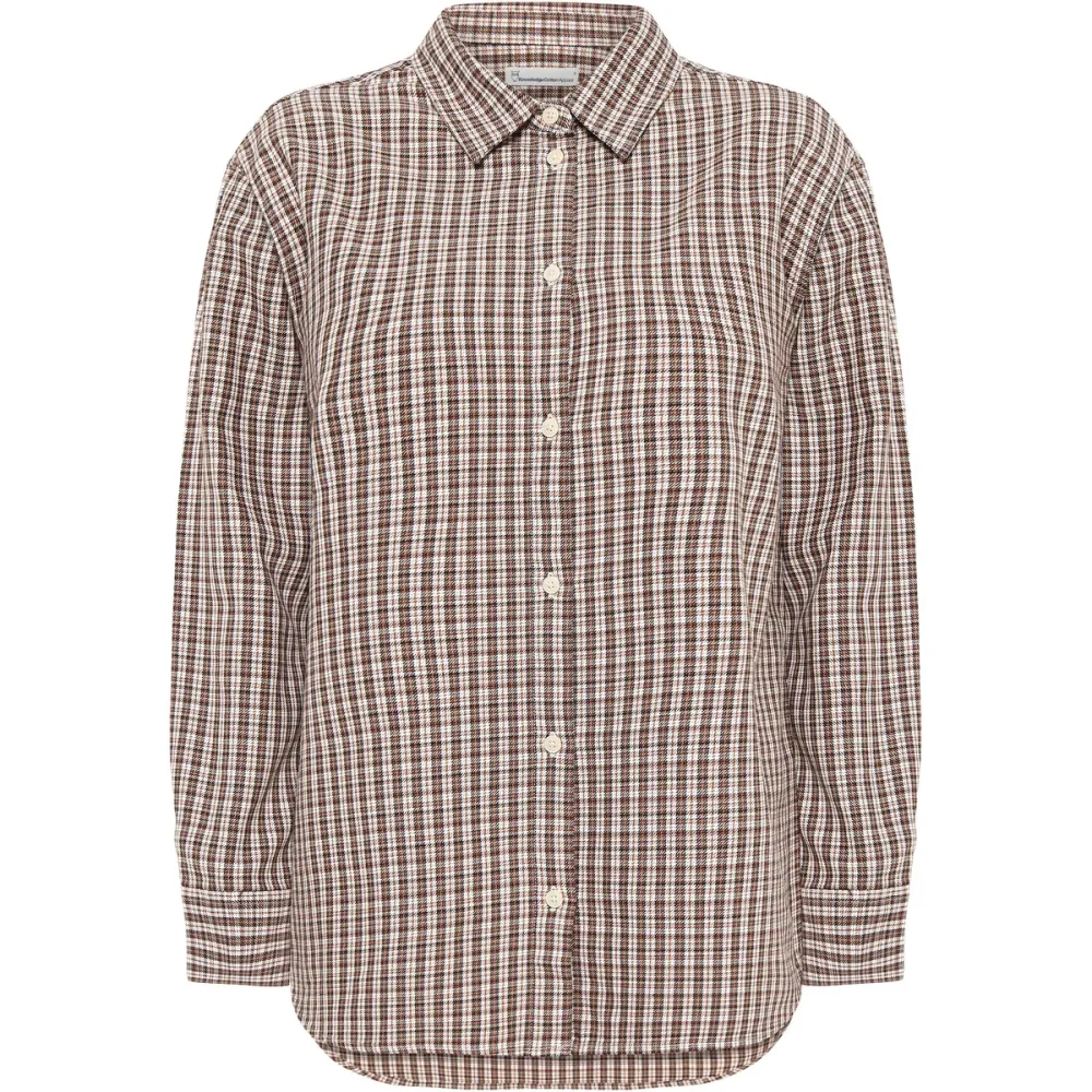 KnowledgeCotton Apparel Damen Vega Relaxed Check Hemd