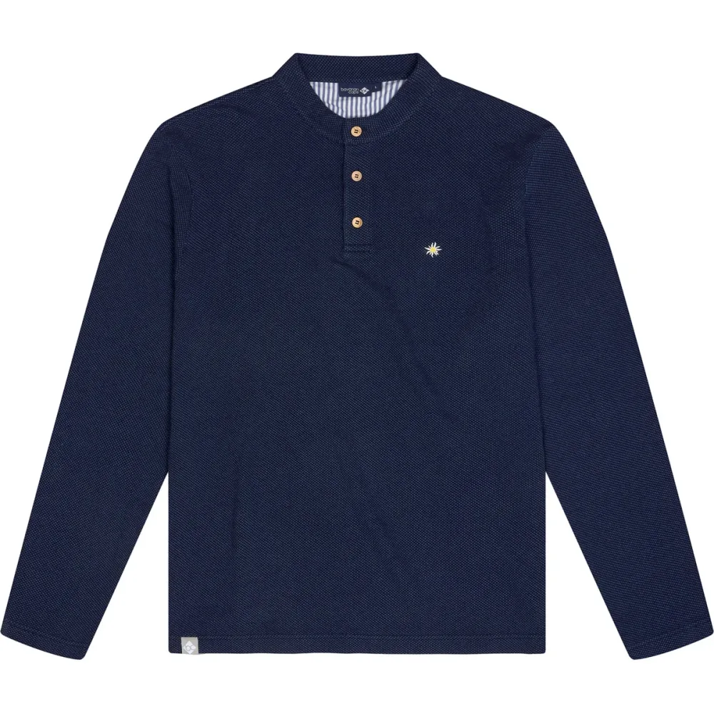 Bavarian Caps Herren Edelweiß Feinstrick Polo Longsleeve