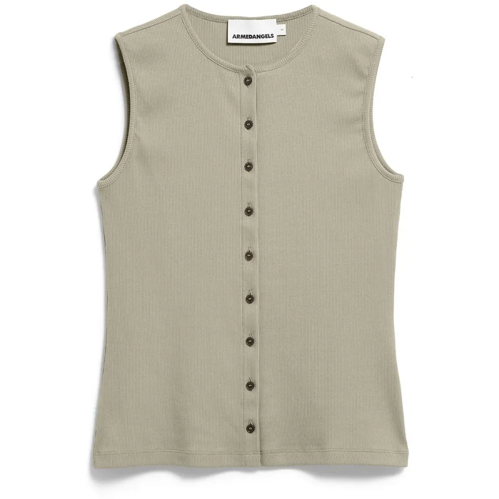Armedangels Damen Rib Button Top