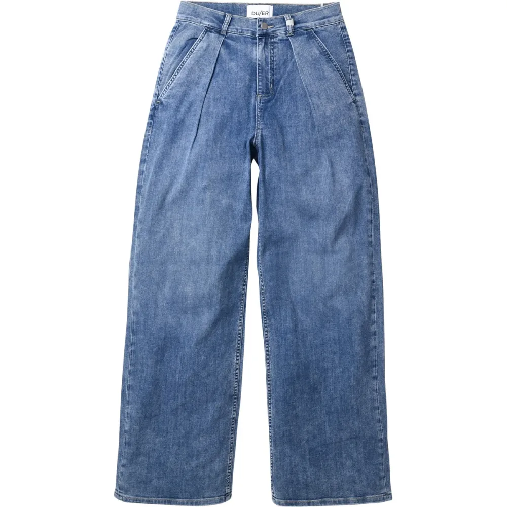 Duer Damen Performance Denim Lite Pleated Jeans
