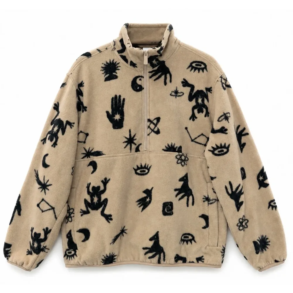 Mazine Herren Printed Fleece Half-Zip Pullover