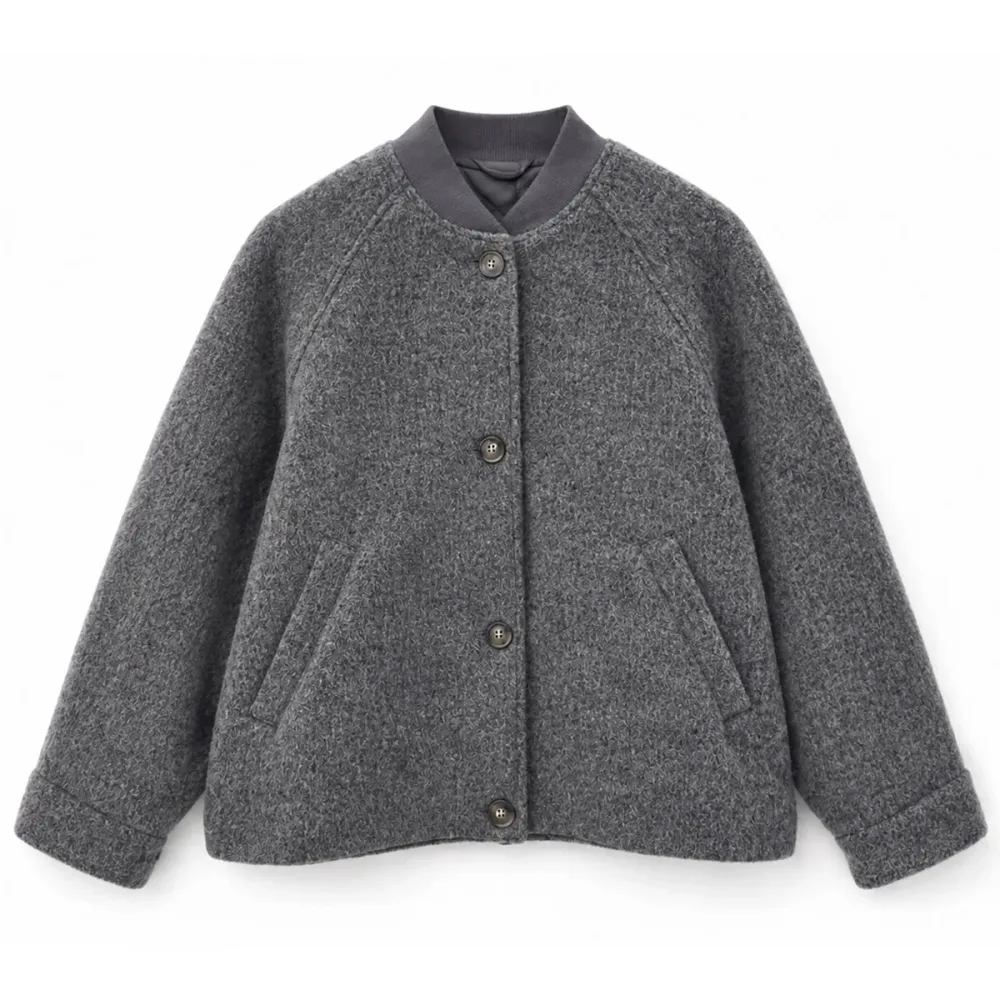 Mazine Damen Vegan Wool Bomber Jacke